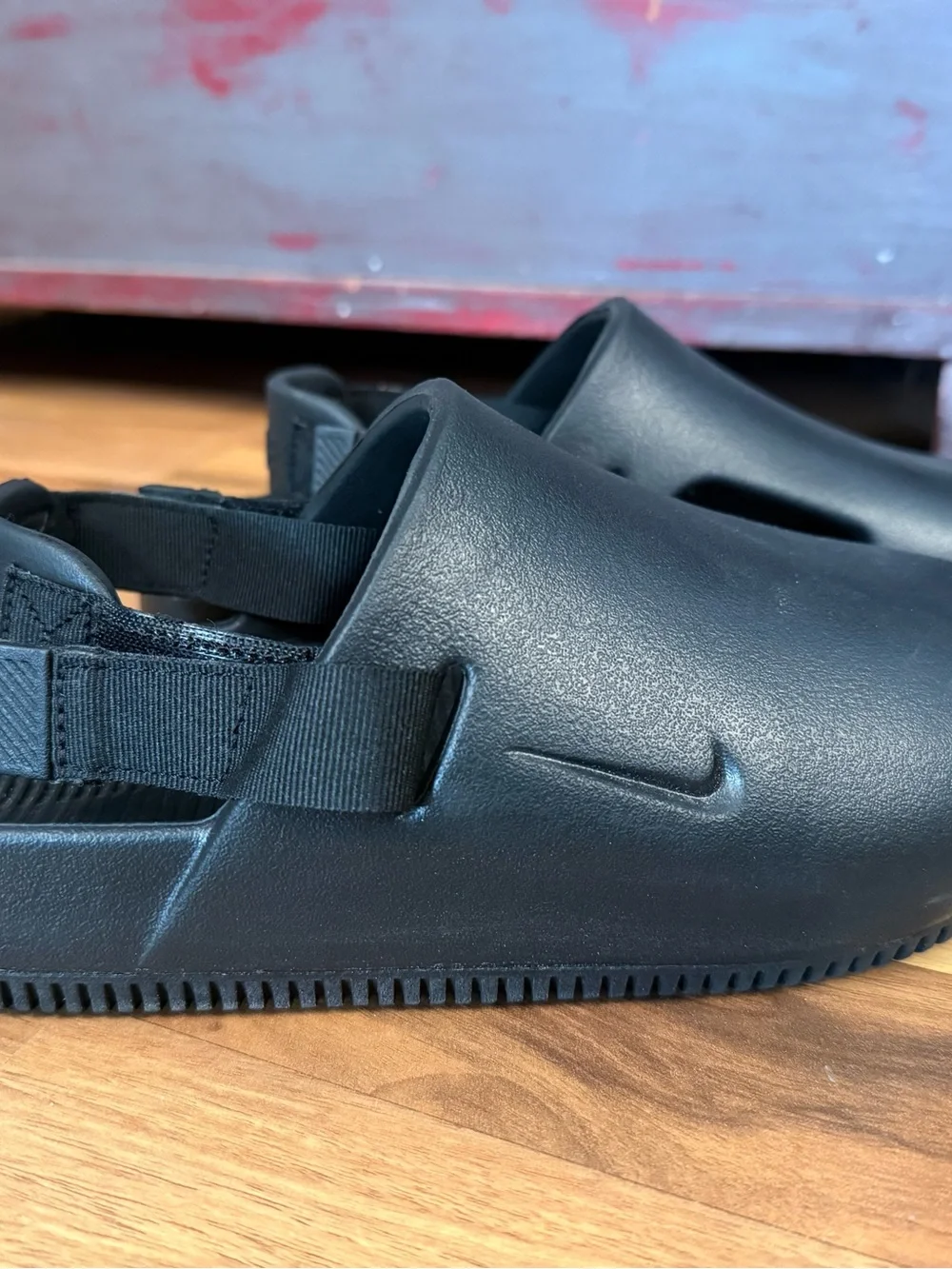 Nike Calm Mules black WOMANS 7 removable heel strap shoes clogs men’s 6 - Picture 2 of 8